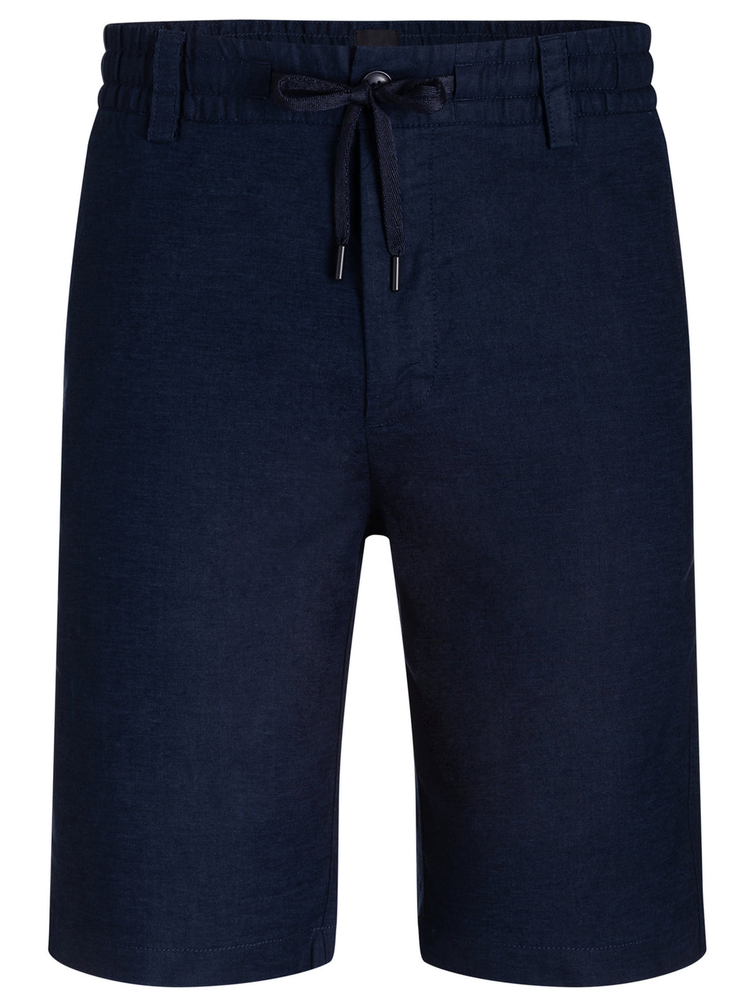 BOSS Orange Linnenmix Chino Short – Blauw-75% linnen, 25% polyester-HEREN BROEKEN-Blauw