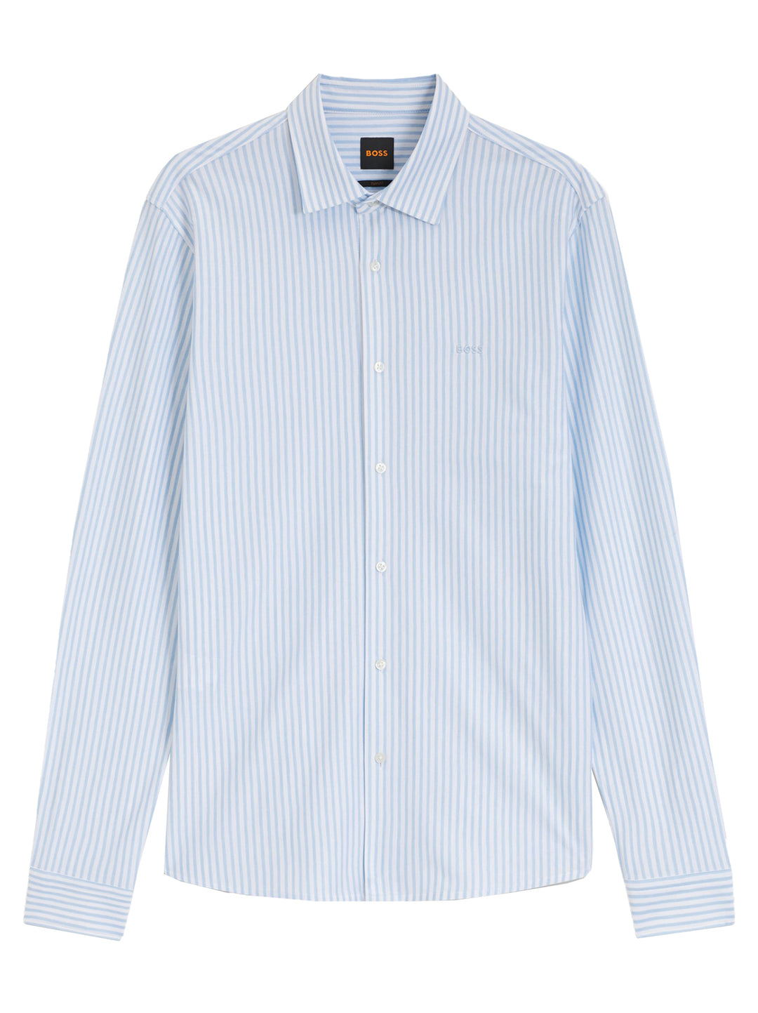 BOSS Orange Mysoft_2_M Slim Fit Overhemd – Blauw-100% katoen-HEREN SHIRTS-Blauw