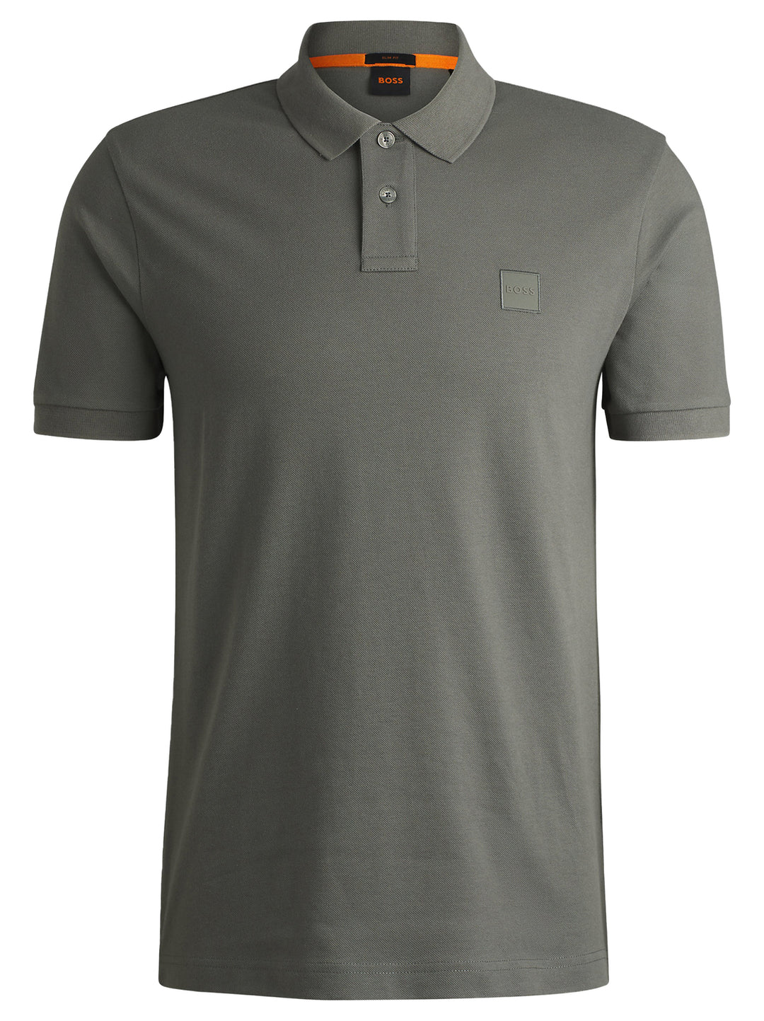 BOSS Orange Passenger Polo – Grijs-95% katoen, 5% elastaan-HEREN POLO'S & T-SHIRTS-Grijs