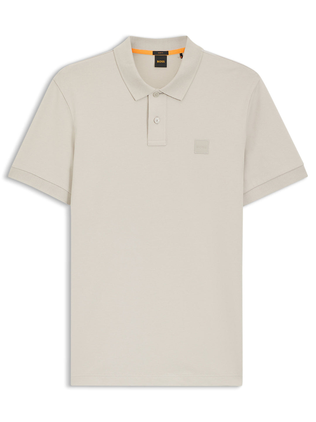 BOSS Orange Passenger Polo – Grijs-95% katoen, 5% elastaan-HEREN POLO'S & T-SHIRTS-Grijs
