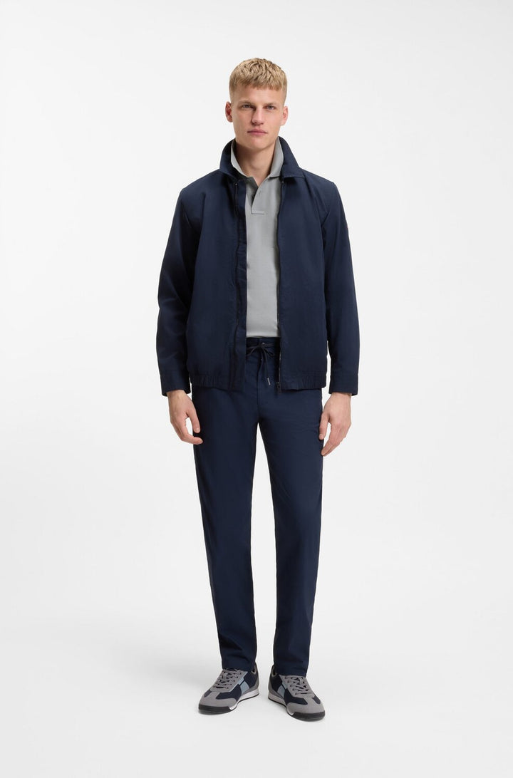 BOSS Orange Passenger Slim-Fit Polo - Grijs-95% katoen, 5% elastaan-HEREN POLO'S & T-SHIRTS-Grijs