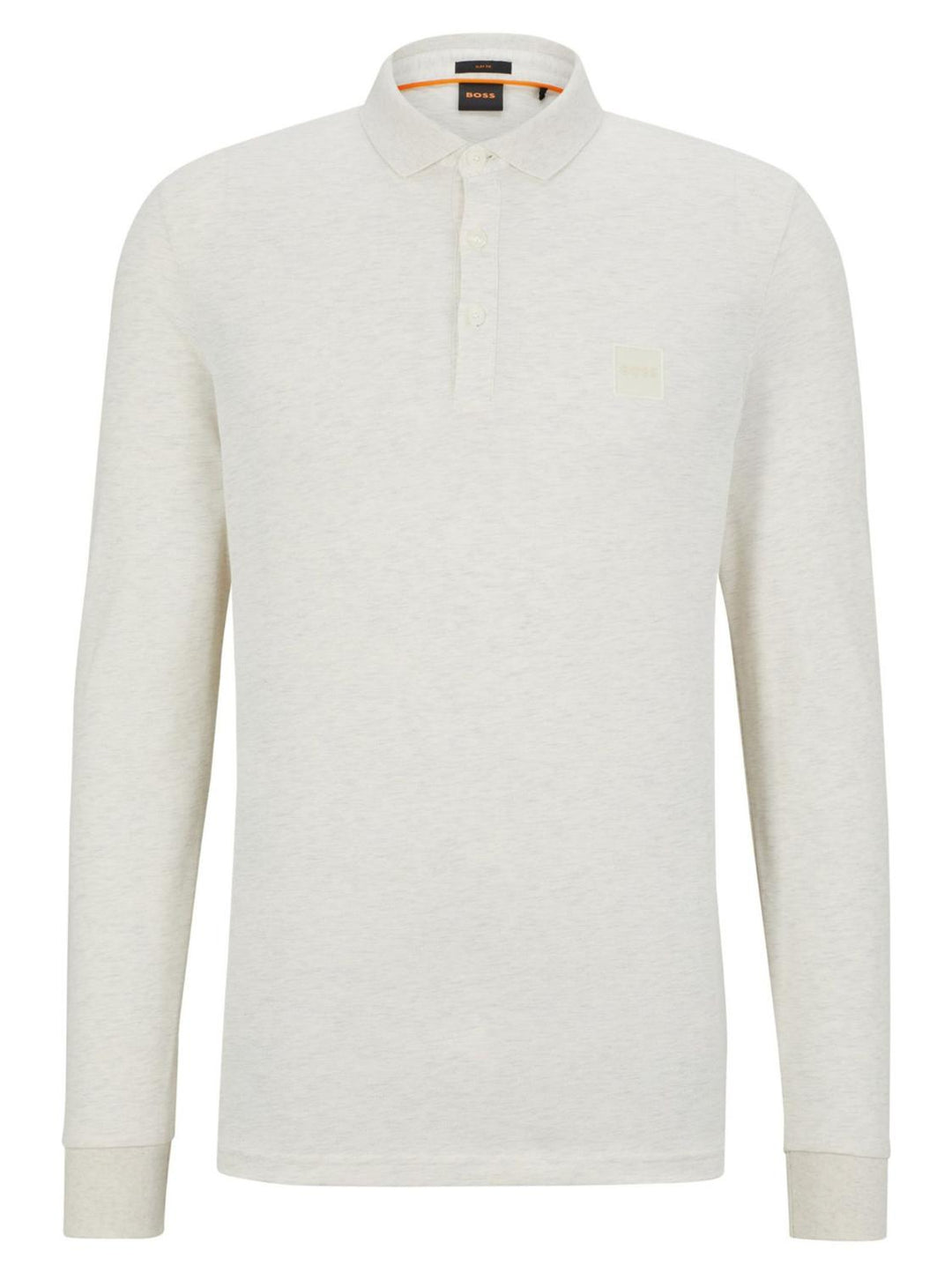 BOSS Orange polo PASSERBY lange mouw-97% katoen, 3% elasthaan-HEREN POLO'S & T-SHIRTS-Beige