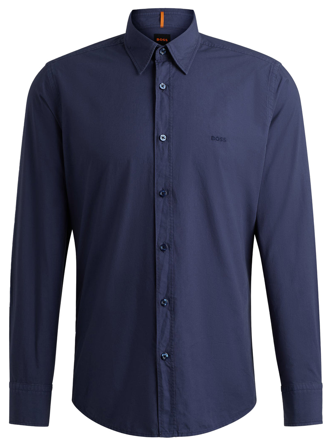 BOSS Orange Regular-fit overhemd -Kwaliteit: 100% Katoen-HEREN SHIRTS-Blauw
