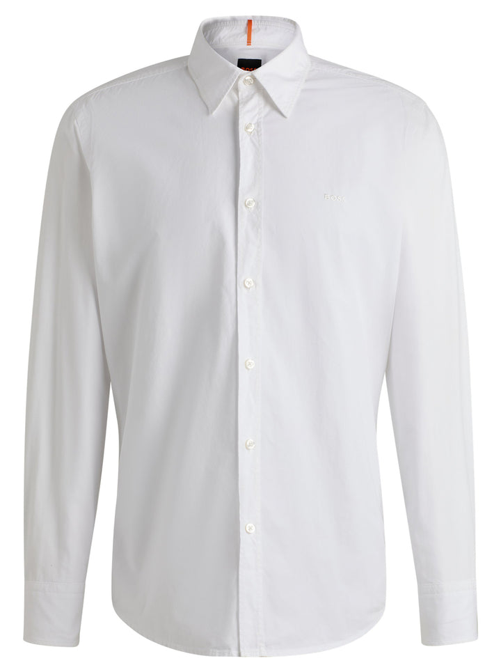 BOSS Orange Regular-fit overhemd -Kwaliteit: 100% Katoen-HEREN SHIRTS-Wit