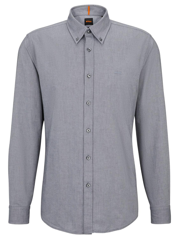 BOSS Orange regular fit shirt RICKERT-100% katoen-HEREN SHIRTS-Zwart