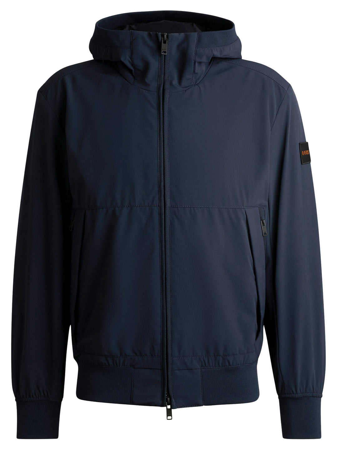 BOSS Orange Regular-fit softshelljas OLOCO-Buitenkant: 90% Polyamide, 10% Elastan, <br />Voering: 100% Polyester, Gebreid: 99% Polyamide, 1% Elastan-HEREN JASSEN & JACKS-Blauw