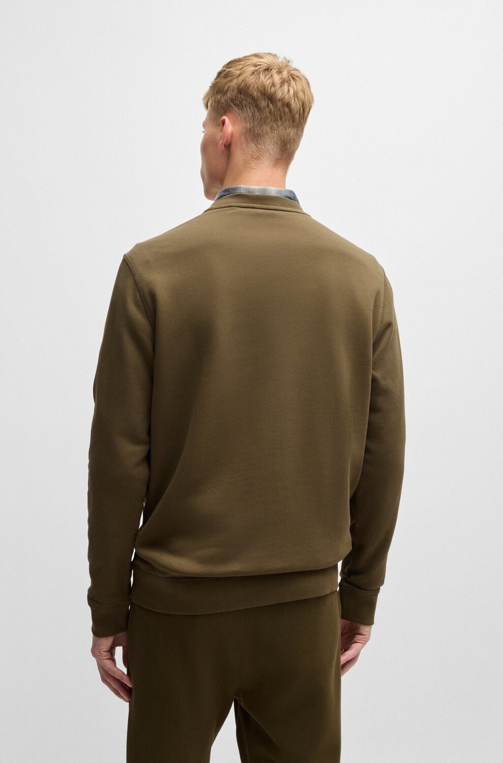 BOSS Orange Regular-fit sweatshirt -Kwaliteit: 100% Katoen-HEREN TRUIEN & VESTEN-Groen