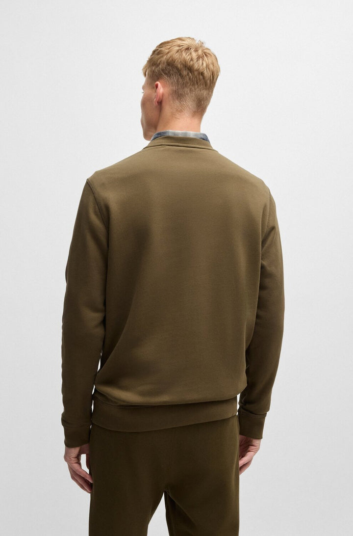 BOSS Orange Regular-fit sweatshirt -Kwaliteit: 100% Katoen-HEREN TRUIEN & VESTEN-Groen