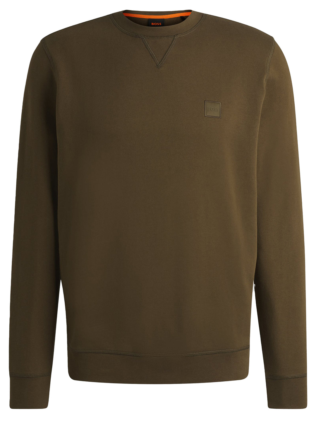 BOSS Orange Regular-fit sweatshirt -Kwaliteit: 100% Katoen-HEREN TRUIEN & VESTEN-Groen