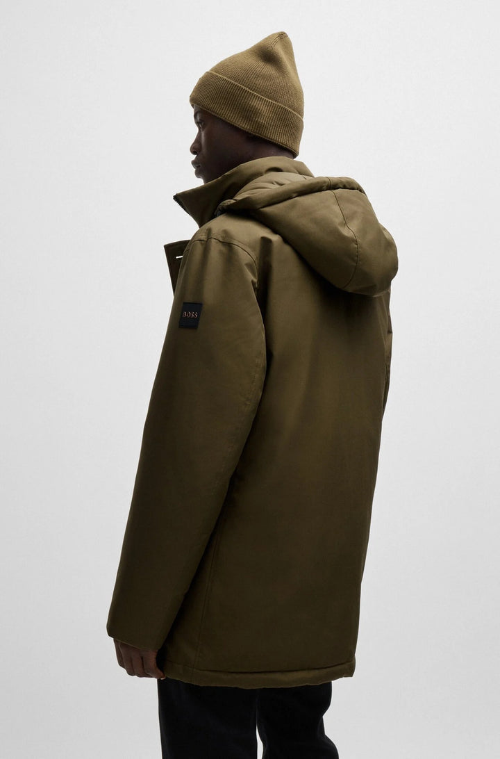 BOSS Orange relaxed fit parka OSIASS-100% polyester-HEREN JASSEN & JACKS-Groen