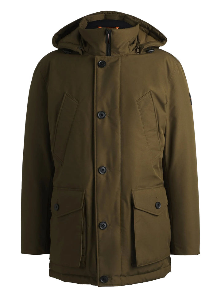 BOSS Orange relaxed fit parka OSIASS-100% polyester-HEREN JASSEN & JACKS-Groen