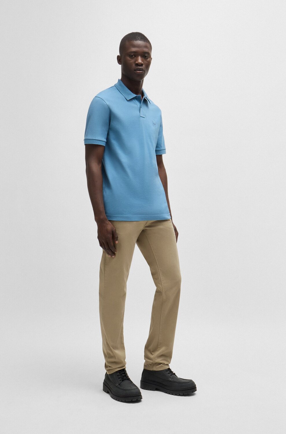 BOSS Orange slim fit chino katoensatijn-97% Katoen, 3% Elastan, Zakvoering: 65% Polyester, 35% Katoen-HEREN BROEKEN-Beige