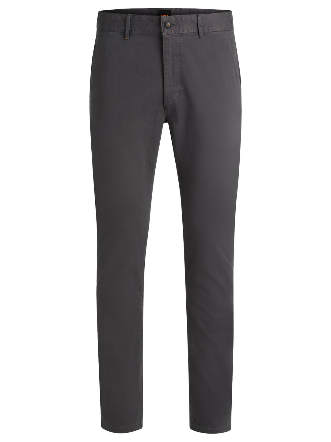 BOSS Orange slim fit chino katoensatijn-97% Katoen, 3% Elastan, Zakvoering: 65% Polyester, 35% Katoen-HEREN BROEKEN-Grijs