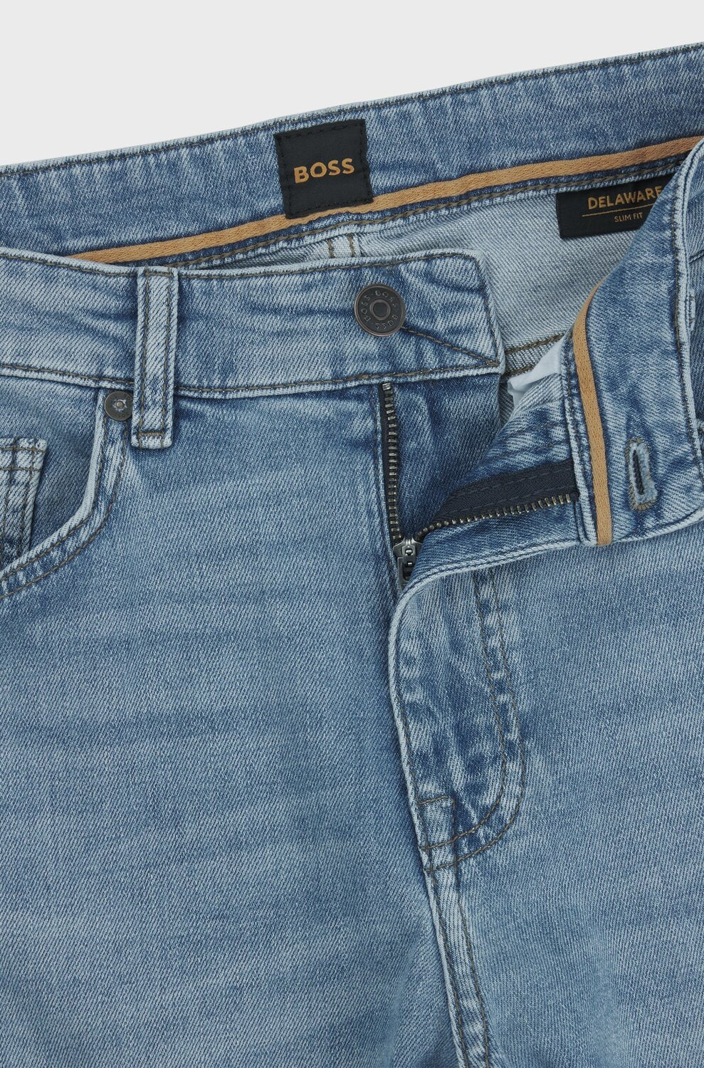 BOSS Orange Slim-fit Delaware-jeans-Kwaliteit: 98% Katoen, 2% Elastan-HEREN BROEKEN-Blauw