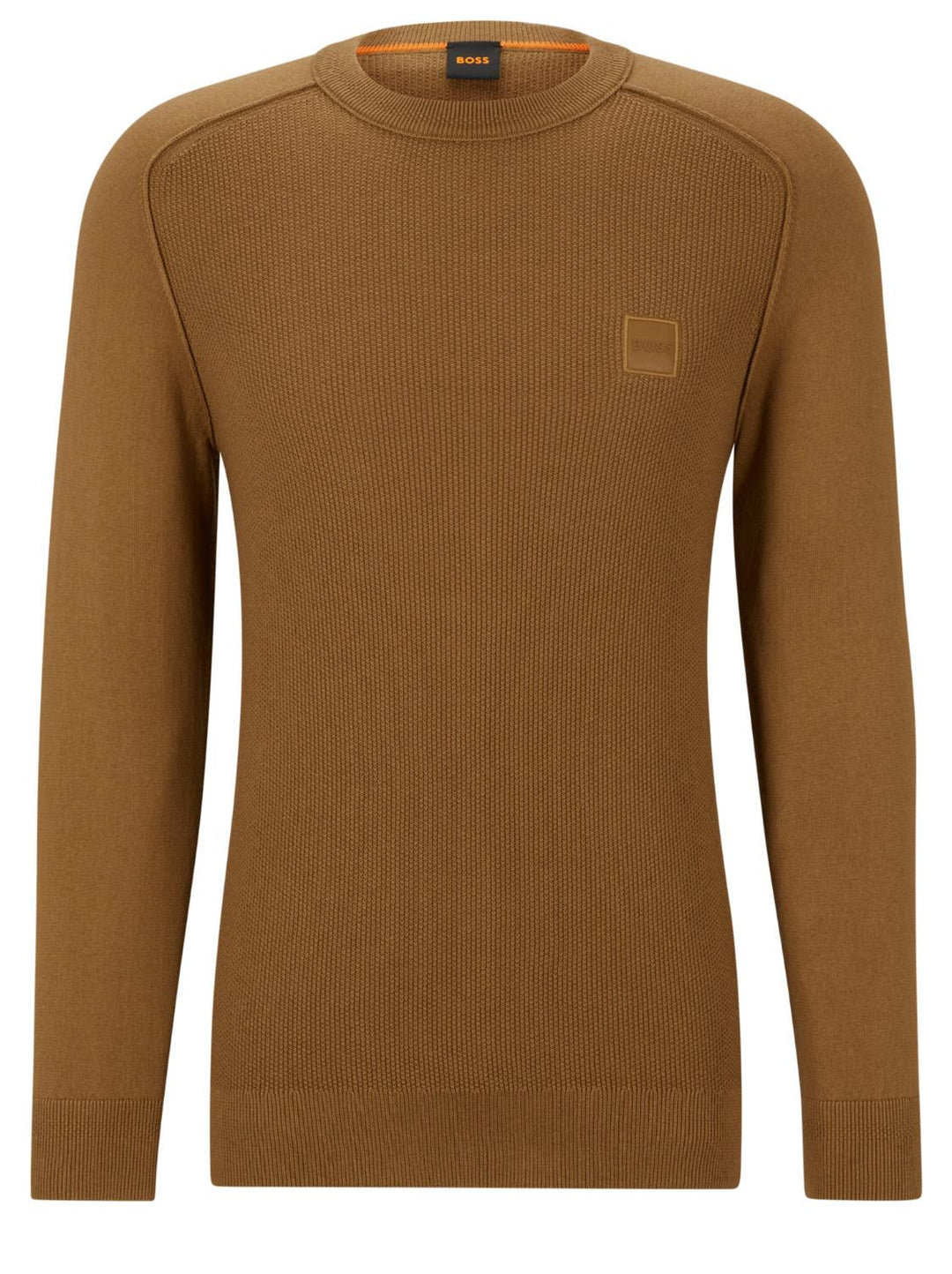 BOSS Orange trui KESOM-95% katoen, 5% kashmier-HEREN TRUIEN & VESTEN-Beige