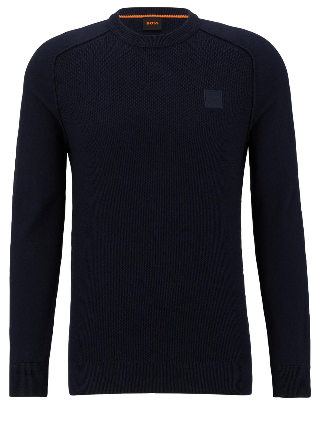 BOSS Orange trui KESOM blauw-95% katoen, 5% kashmier-HEREN TRUIEN & VESTEN-Blauw