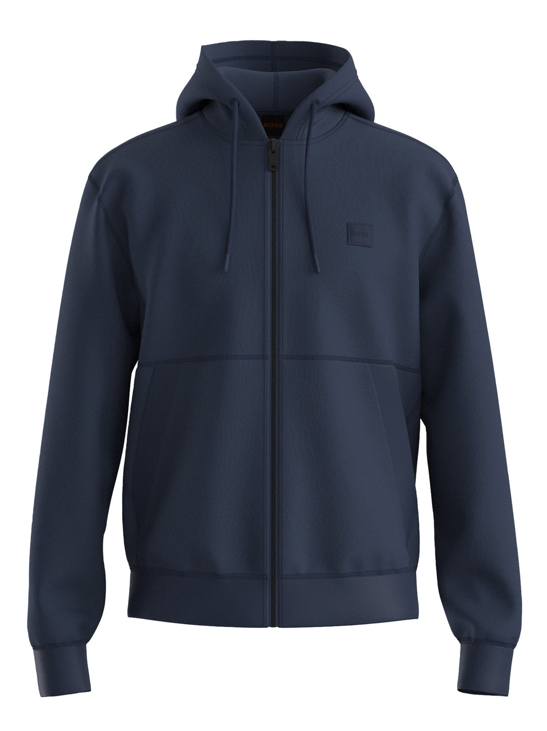 BOSS Orange Zetalky Sweatvest – Blauw-100% katoen-HEREN TRUIEN & VESTEN-Blauw