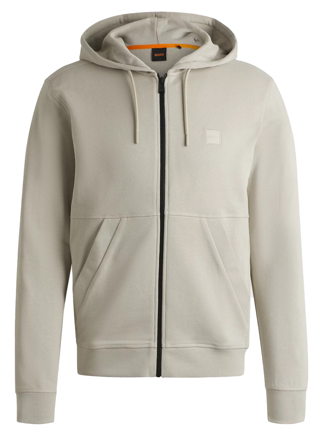 BOSS Orange Zip-Up Hoodie-100% Katoen-HEREN TRUIEN & VESTEN-Beige
