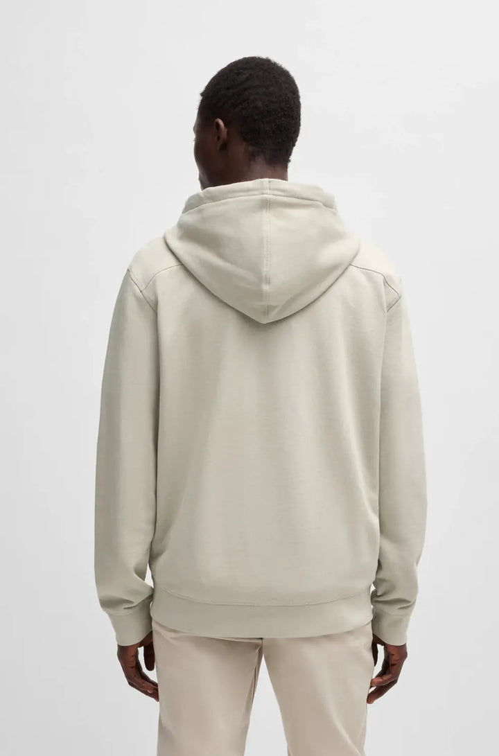 BOSS Orange Zip-Up Hoodie-100% Katoen-HEREN TRUIEN & VESTEN-Beige