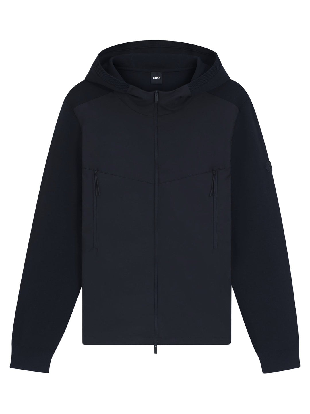 BOSS Outdoor Zip Hoodie – Blauw-100% polyamide-HEREN JASSEN & JACKS-Blauw