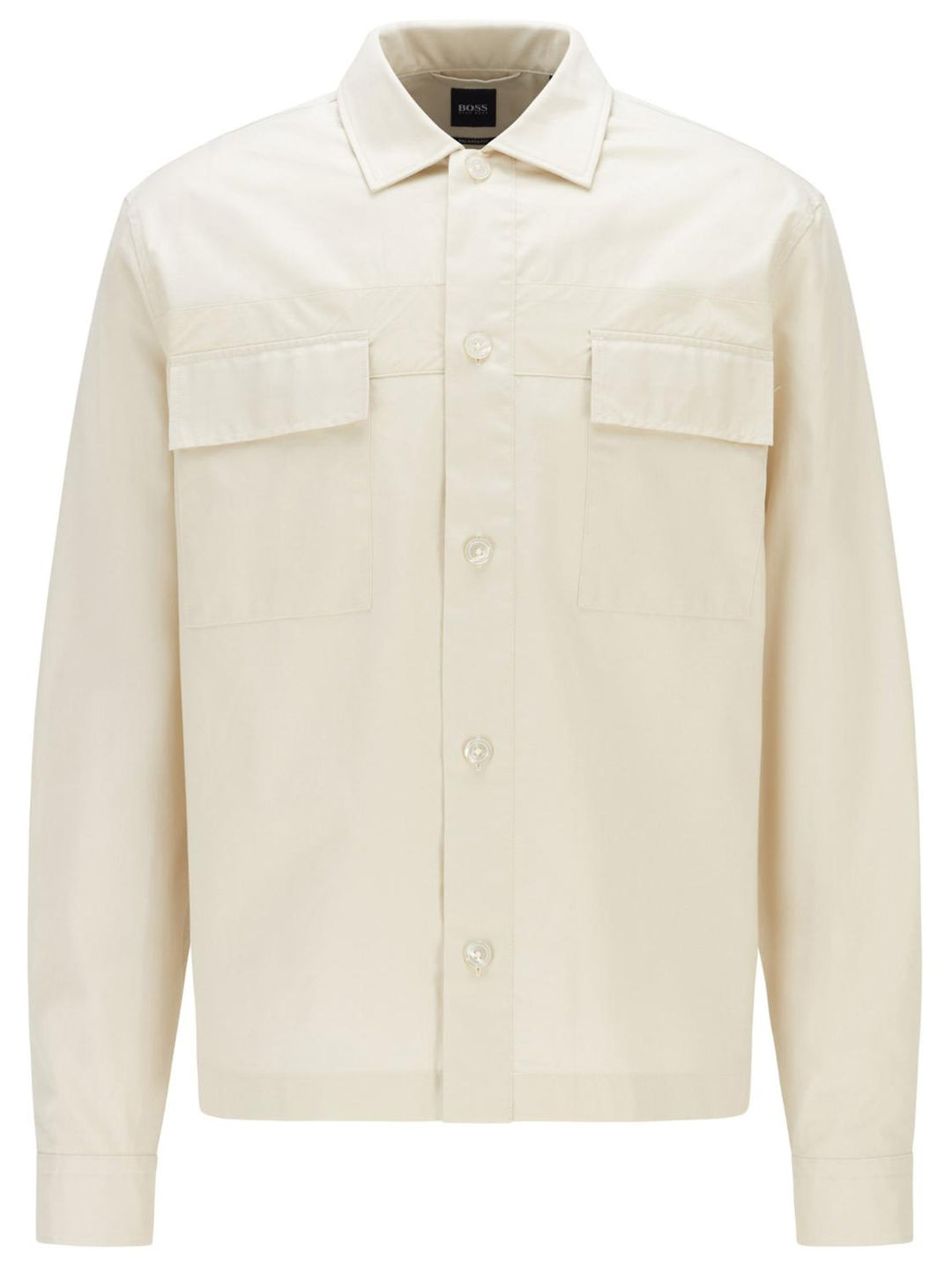 BOSS overshirt-HEREN SHIRTS-Beige