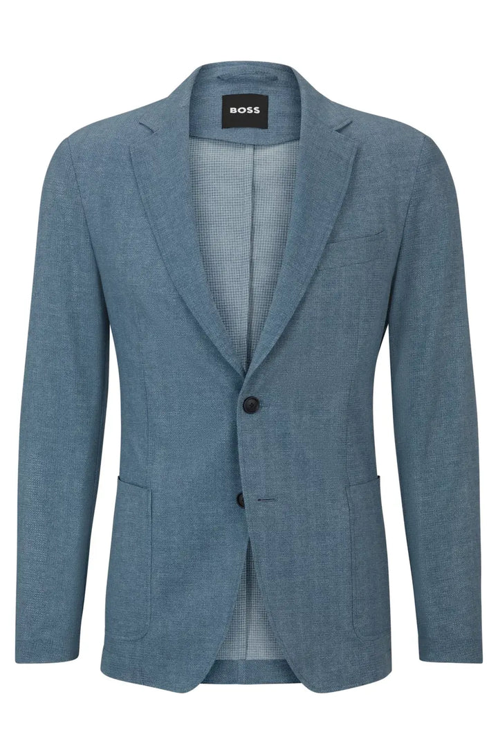 BOSS pak-100% polyester-HEREN PAKKEN & COLBERTS-Blauw