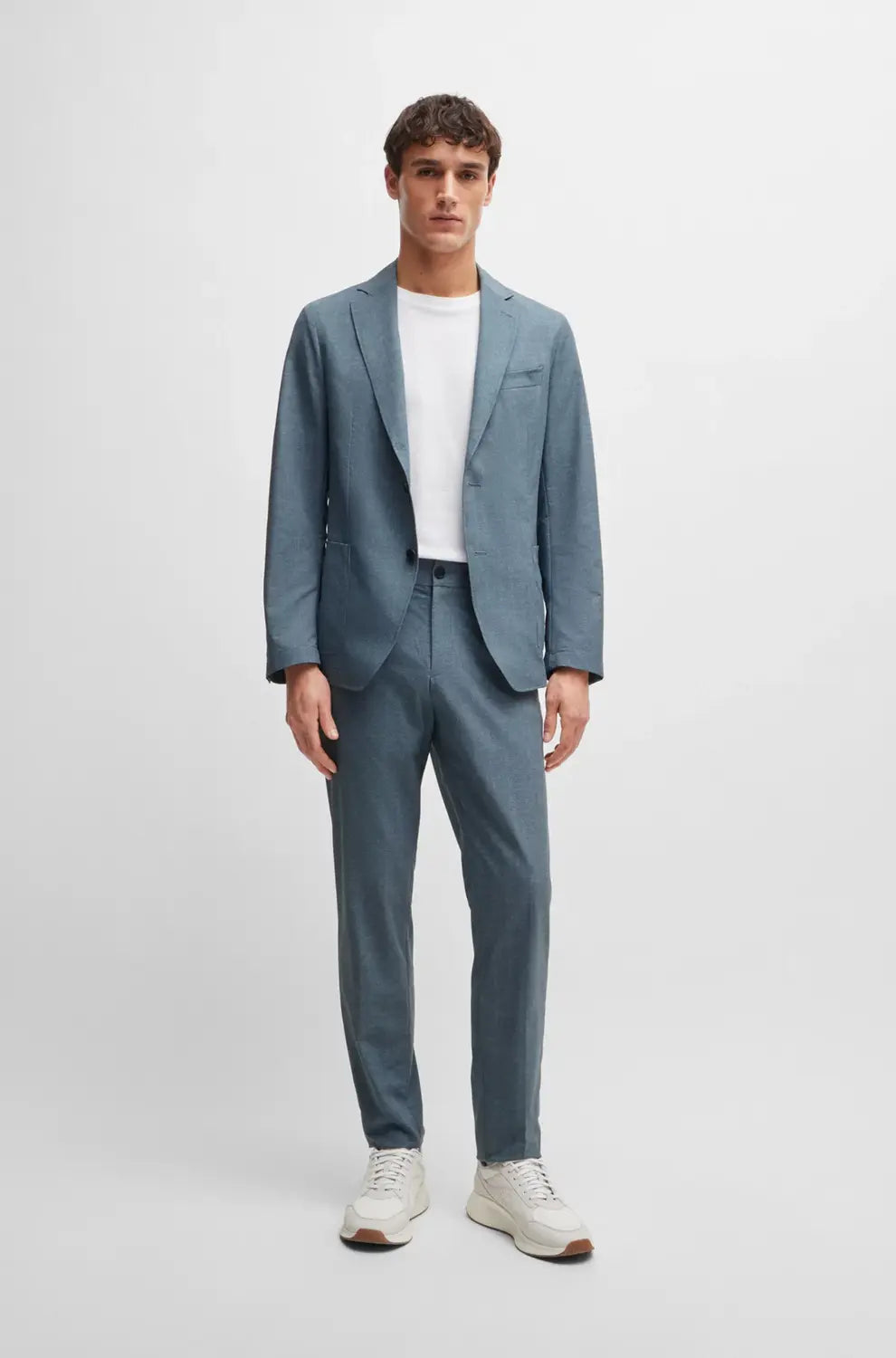 BOSS pak-100% polyester-HEREN PAKKEN & COLBERTS-Blauw