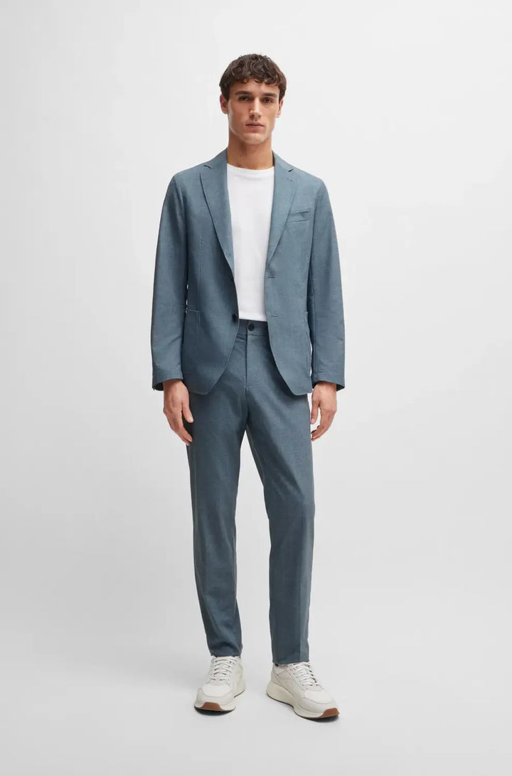 BOSS pak-100% polyester-HEREN PAKKEN & COLBERTS-Blauw