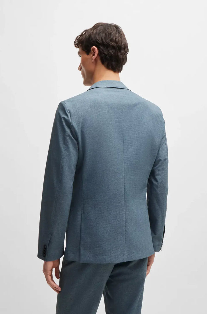 BOSS pak-100% polyester-HEREN PAKKEN & COLBERTS-Blauw