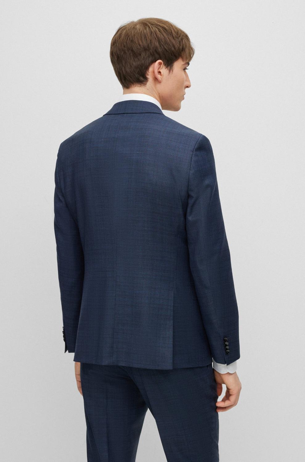 BOSS pak H-HUGE-PEAK-232-99% wol, 1% elasthaan-HEREN PAKKEN & COLBERTS-Blauw