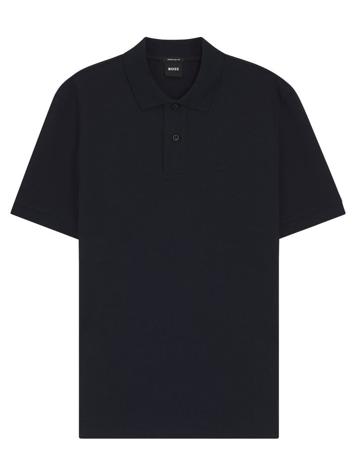 BOSS Pallas polo – Blauw-100% katoen-HEREN POLO'S & T-SHIRTS-Blauw