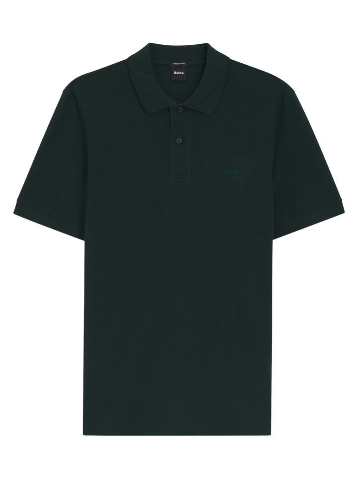 BOSS Pallas polo – Groen-100% katoen-HEREN POLO'S & T-SHIRTS-Groen