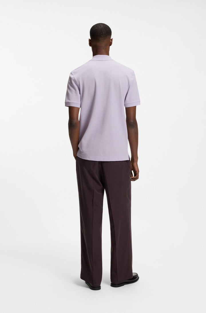 BOSS Pallas polo – Paars -100% katoen-HEREN POLO'S & T-SHIRTS-Paars