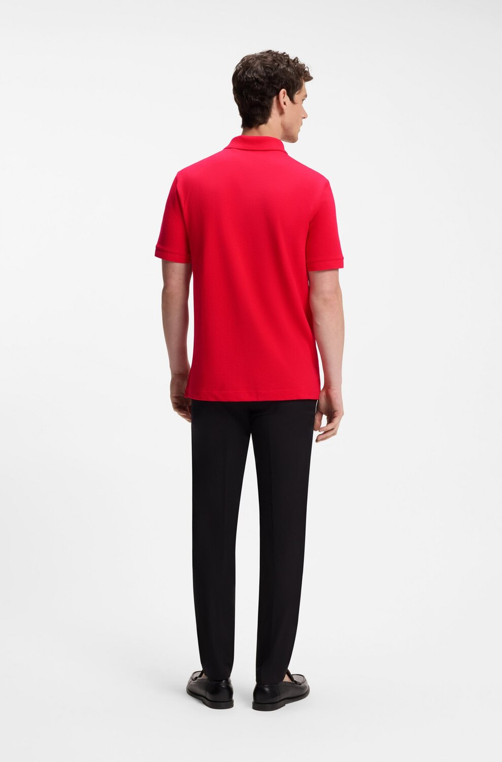 BOSS Pallas polo – Rood-100% katoen-HEREN POLO'S & T-SHIRTS-Rood