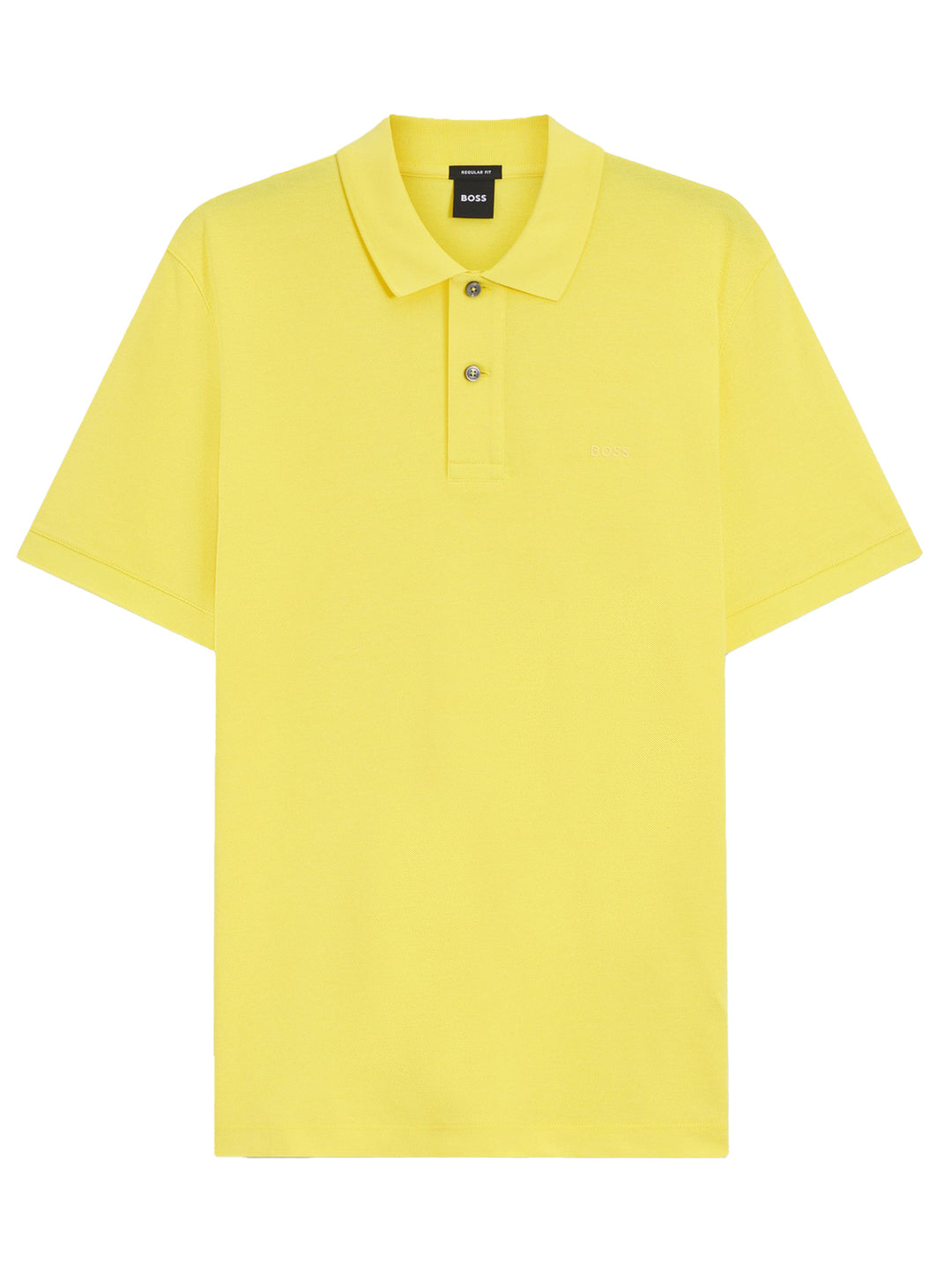 BOSS Pallas Slim-Fit Polo – Geel-95% katoen, 5% elastaan-HEREN POLO'S & T-SHIRTS-Geel