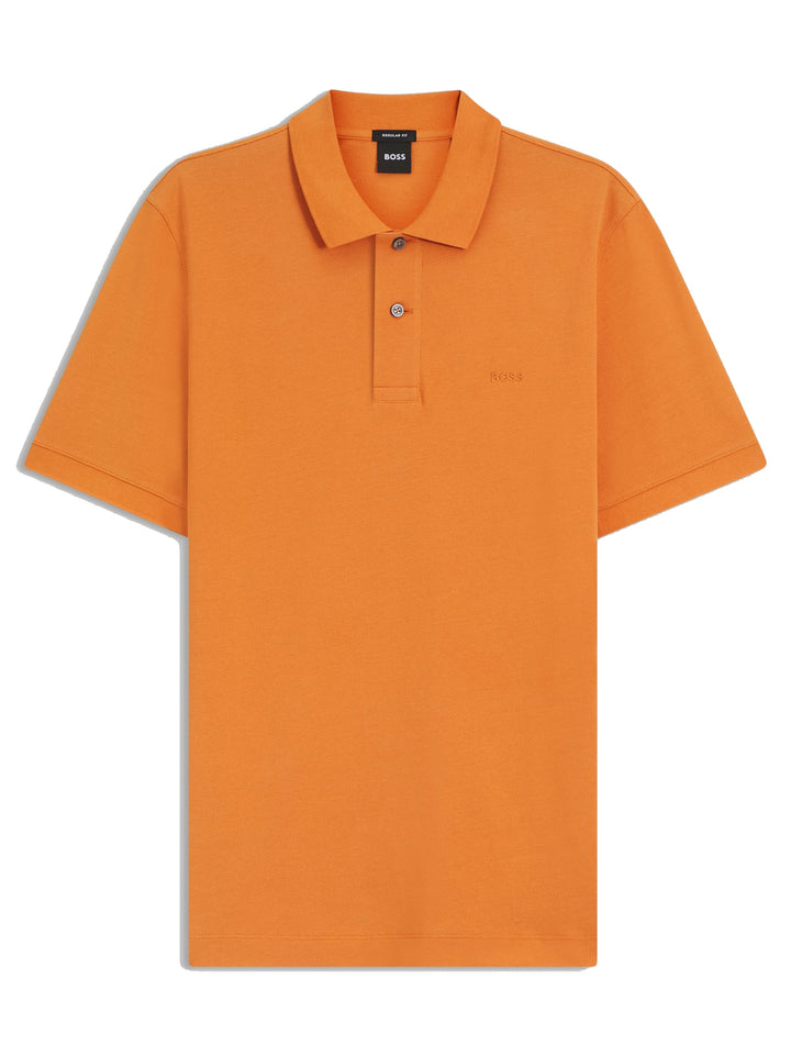 BOSS Pallas Slim-Fit Polo – Oranje-95% katoen, 5% elastaan-HEREN POLO'S & T-SHIRTS-Oranje