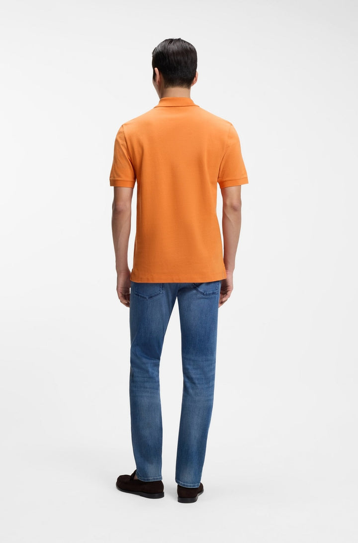BOSS Pallas Slim-Fit Polo – Oranje-95% katoen, 5% elastaan-HEREN POLO'S & T-SHIRTS-Oranje