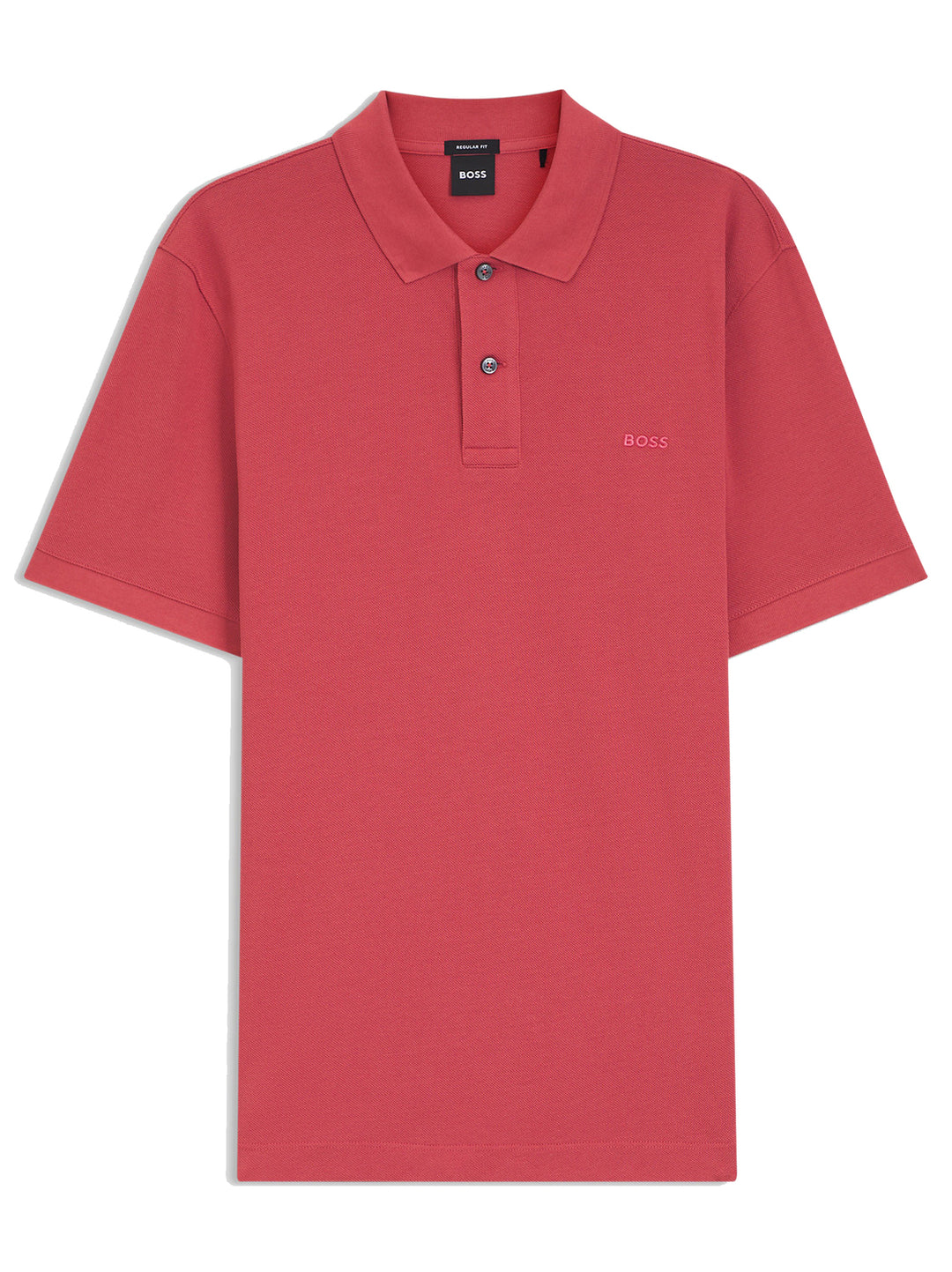 BOSS Pallas Slim-Fit Polo – Rood-95% katoen, 5% elastaan-HEREN POLO'S & T-SHIRTS-Rood
