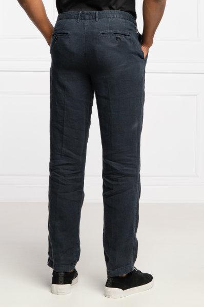 BOSS pantalon CRIGAN-100% linnen-HEREN BROEKEN-Blauw