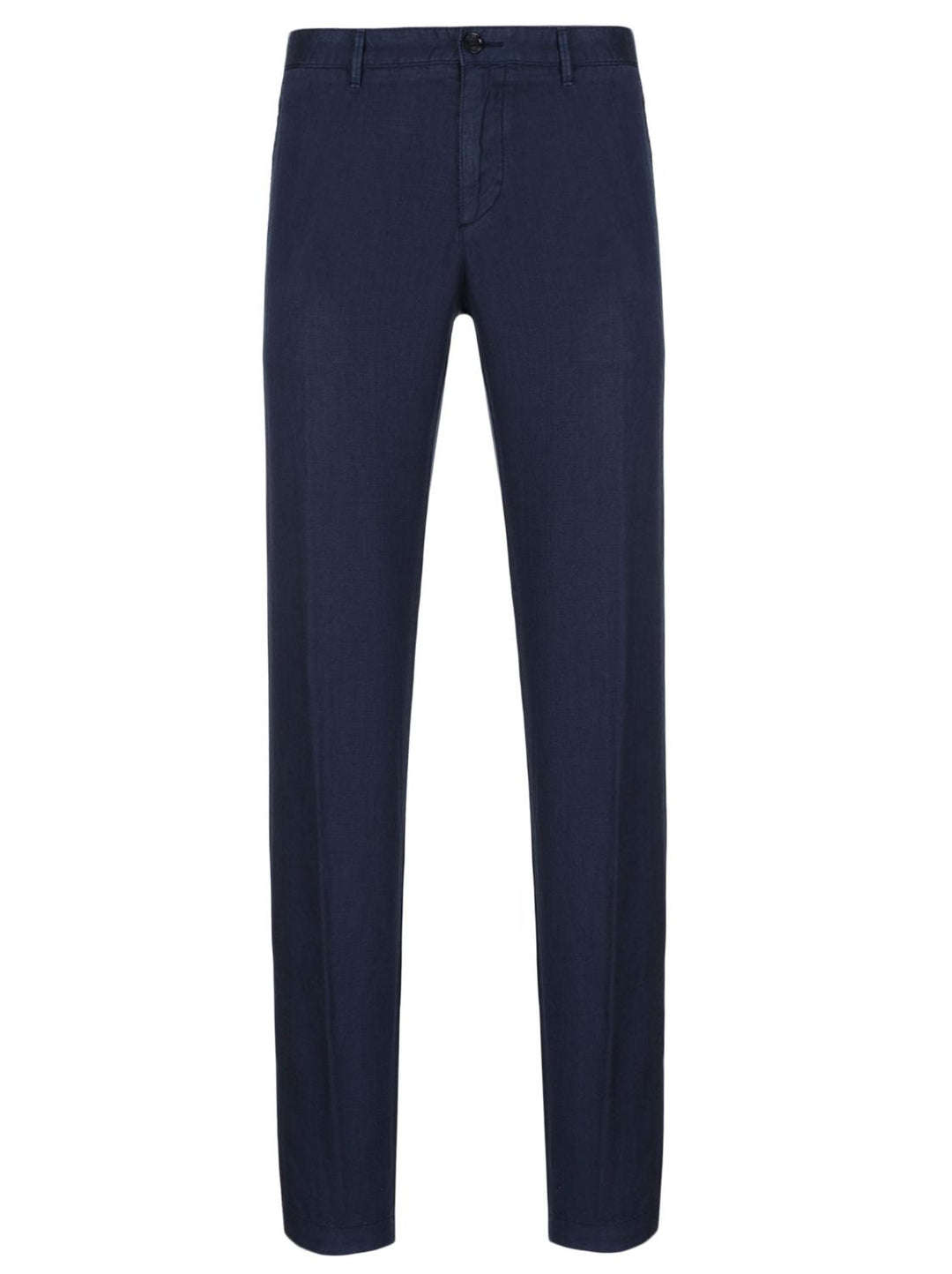 BOSS pantalon CRIGAN-100% linnen-HEREN BROEKEN-Blauw
