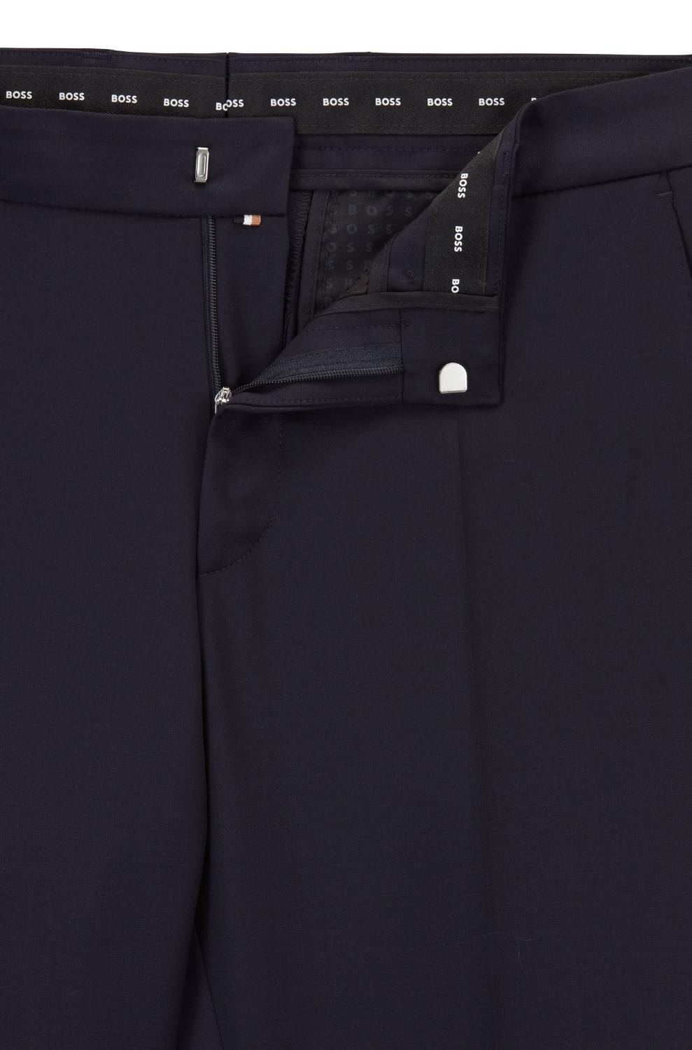 BOSS pantalon H-GENIUS-B1-100% wol-HEREN PAKKEN & COLBERTS-Blauw