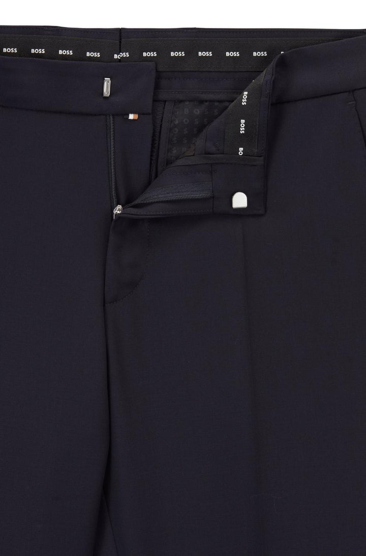 BOSS pantalon H-GENIUS-B1-100% wol-HEREN PAKKEN & COLBERTS-Blauw