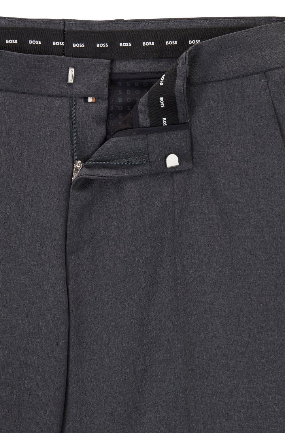 BOSS pantalon H-GENIUS-B1-100% wol-HEREN PAKKEN & COLBERTS-Grijs