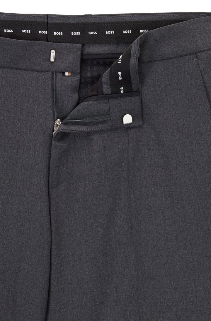 BOSS pantalon H-GENIUS-B1-100% wol-HEREN PAKKEN & COLBERTS-Grijs