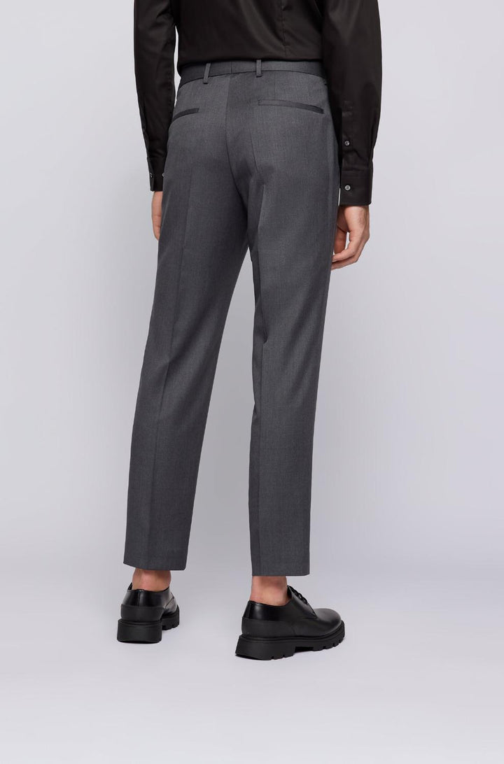 BOSS pantalon H-GENIUS-B1-100% wol-HEREN PAKKEN & COLBERTS-Grijs
