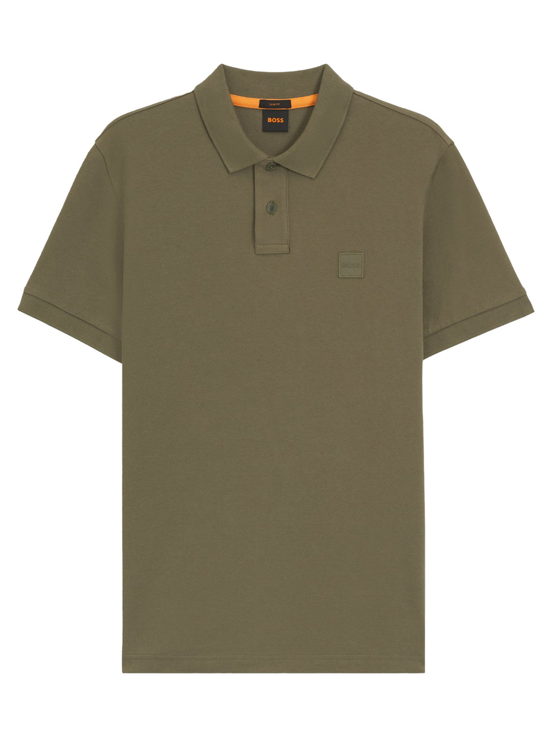 BOSS Passenger slim fit polo – Beige-95% katoen, 5% elastaan-HEREN POLO'S & T-SHIRTS-Beige