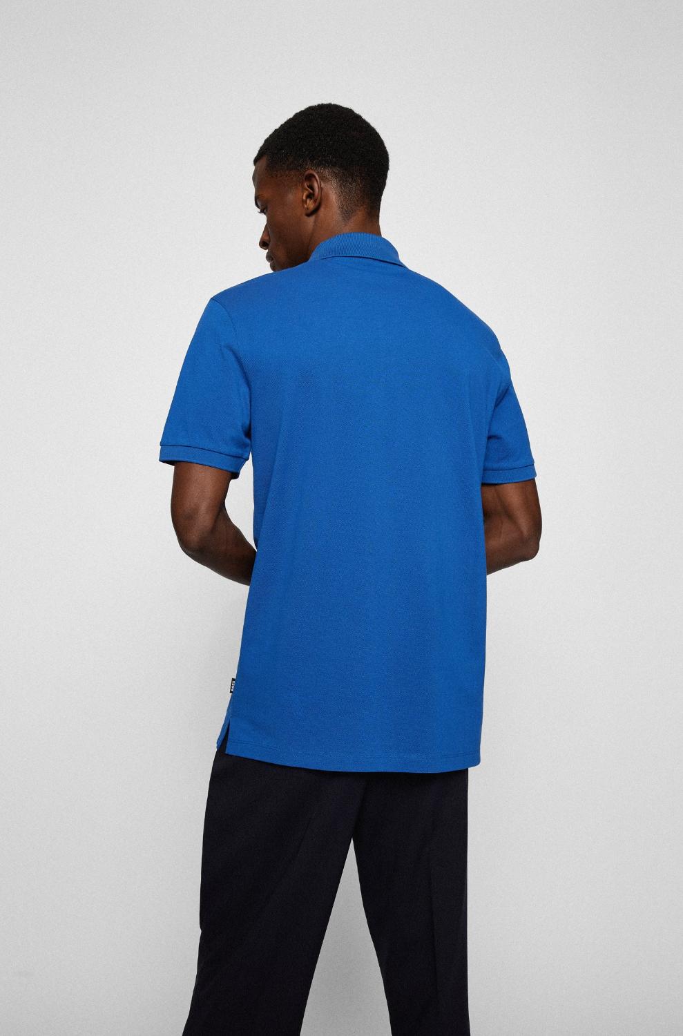 BOSS polo PALLAS regular fit-100% katoen-HEREN POLO'S & T-SHIRTS-Blauw