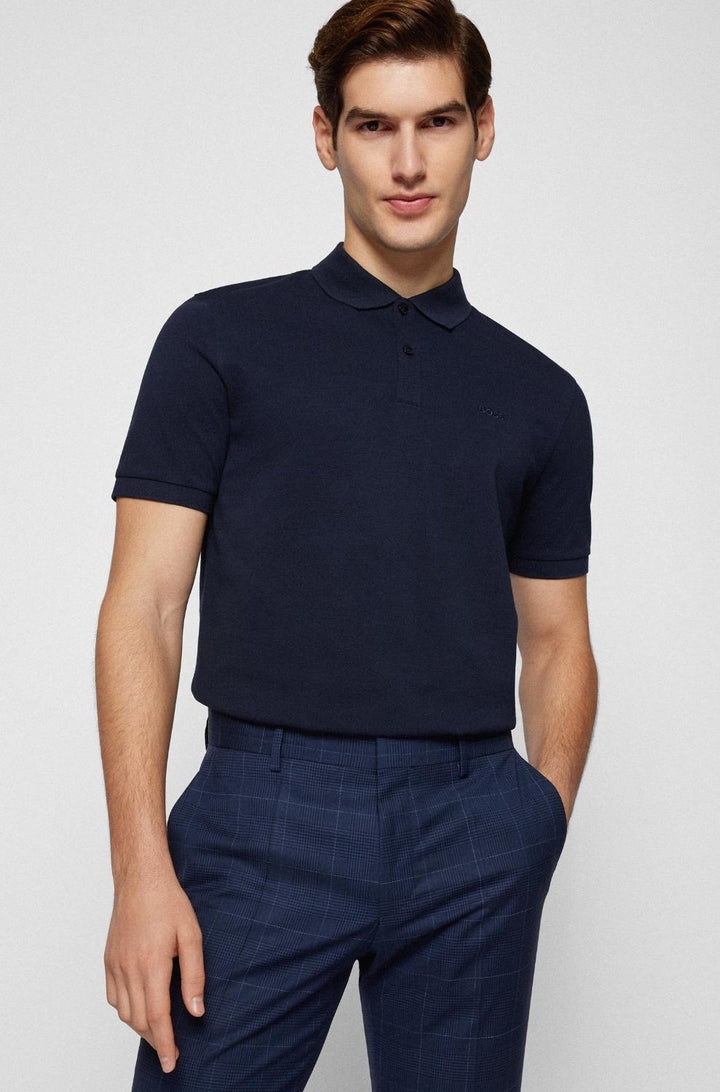 BOSS polo PALLAS regular fit-100% katoen-HEREN POLO'S & T-SHIRTS-Blauw