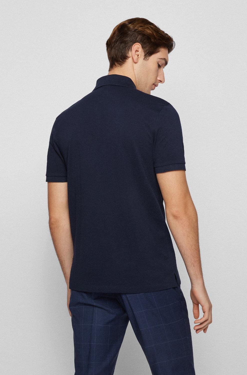 BOSS polo PALLAS regular fit-100% katoen-HEREN POLO'S & T-SHIRTS-Blauw