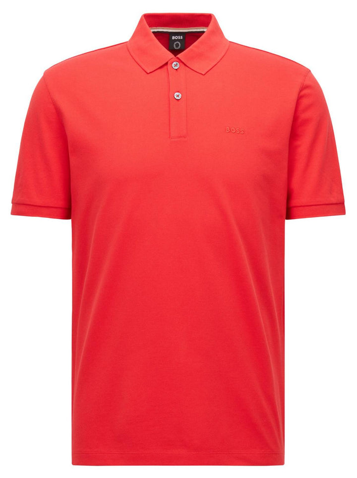 BOSS polo PALLAS regular fit-100% katoen-HEREN POLO'S & T-SHIRTS-Rood